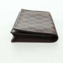 LOUIS VUITTON Damier Ebene Porte Cartes Credit Long Wallet N60825 Auth am11341V-4