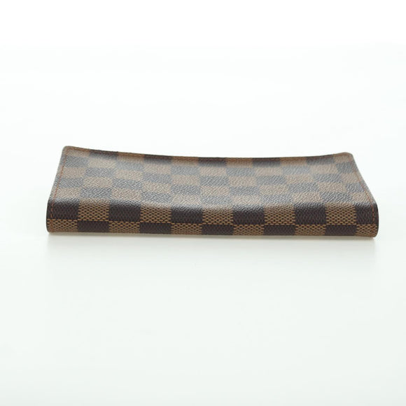 LOUIS VUITTON Damier Ebene Porte Cartes Credit Long Wallet N60825 Auth am11341V