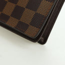 LOUIS VUITTON Damier Ebene Porte Cartes Credit Long Wallet N60825 Auth am11341V-14