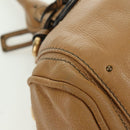 Chloe Paddington Hand Bag Leather Beige Gold Silver Auth am11349V-10