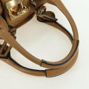 Chloe Paddington Hand Bag Leather Beige Gold Silver Auth am11349V-7