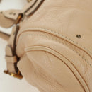 Chloe Paddington Hand Bag Leather Beige Gold Silver Auth am11351SAV-16