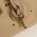 Chloe Paddington Hand Bag Leather Beige Gold Silver Auth am11351SAV-19