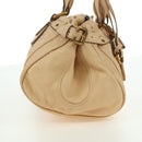 Chloe Paddington Hand Bag Leather Beige Gold Silver Auth am11351SAV-4