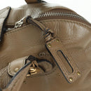 Chloe Paddington Shoulder Bag Leather Beige Silver Gold Auth am11353V-20