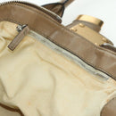 Chloe Paddington Shoulder Bag Leather Beige Silver Gold Auth am11353V-11