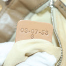 Chloe Paddington Shoulder Bag Leather Beige Silver Gold Auth am11353V-12