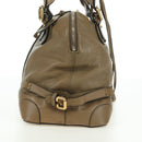 Chloe Paddington Shoulder Bag Leather Beige Silver Gold Auth am11353V-4