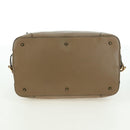 Chloe Paddington Shoulder Bag Leather Beige Silver Gold Auth am11353V-5