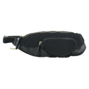 FENDI Zucchino Canvas Mamma Baguette Waist bag Black Gold Auth am11355V-1