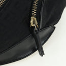 FENDI Zucchino Canvas Mamma Baguette Waist bag Black Gold Auth am11355V-19
