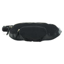 FENDI Zucchino Canvas Mamma Baguette Waist bag Black Gold Auth am11355V-13