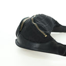 FENDI Zucchino Canvas Mamma Baguette Waist bag Black Gold Auth am11355V-4