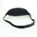 FENDI Zucchino Canvas Mamma Baguette Waist bag Black Gold Auth am11355V-7