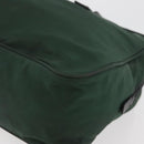 PRADA Hand Bag Nylon Khaki Silver Auth am11358A-14