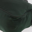 PRADA Hand Bag Nylon Khaki Silver Auth am11358A-16
