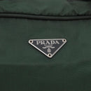 PRADA Hand Bag Nylon Khaki Silver Auth am11358A-17