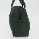 PRADA Hand Bag Nylon Khaki Silver Auth am11358A-4