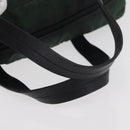 PRADA Hand Bag Nylon Khaki Silver Auth am11358A-7