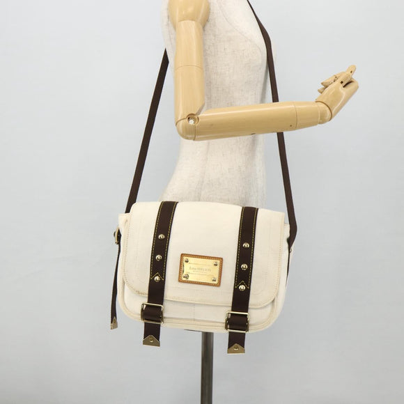 LOUIS VUITTON Antigua Buzzus PM Shoulder Bag Beige Brown M40042 LV Auth am11359A