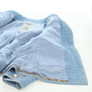 CHANEL jacket Skirt Setup Tweed 42 Light Blue CC Auth am11360SM-12