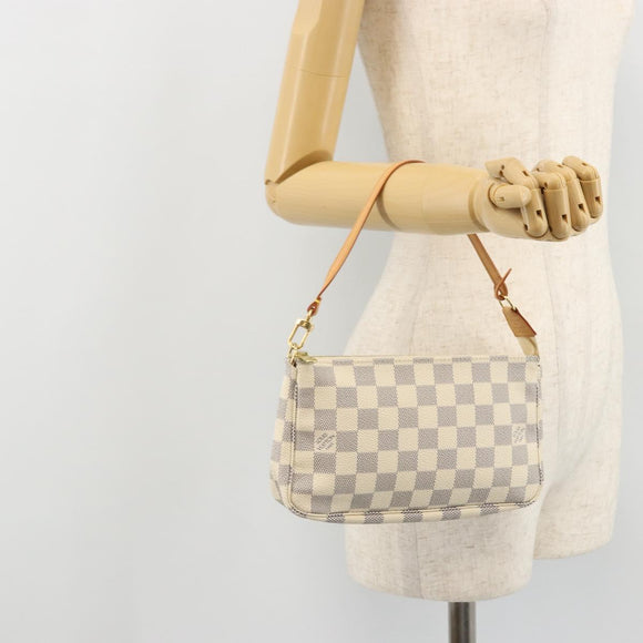 LOUIS VUITTON Damier Azur Pochette Accessoires Pouch N41207 LV Auth am11361V