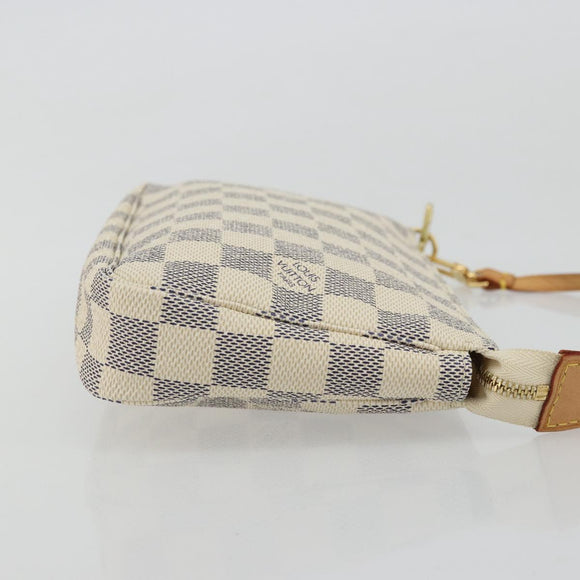 LOUIS VUITTON Damier Azur Pochette Accessoires Pouch N41207 LV Auth am11361V