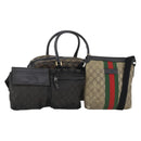 GUCCI GG Canvas GG Supreme Shoulder Bag 3 Set Beige Brown Auth am11364-1