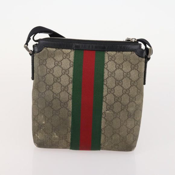 GUCCI GG Canvas GG Supreme Shoulder Bag 3 Set Beige Brown Auth am11364
