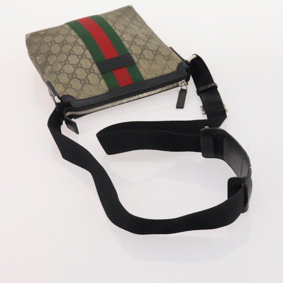 GUCCI GG Canvas GG Supreme Shoulder Bag 3 Set Beige Brown Auth am11364