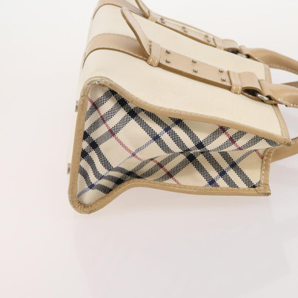 BURBERRY Blue Label Hand Bag Leather Canvas 3 Set Black Brown White Auth am11366