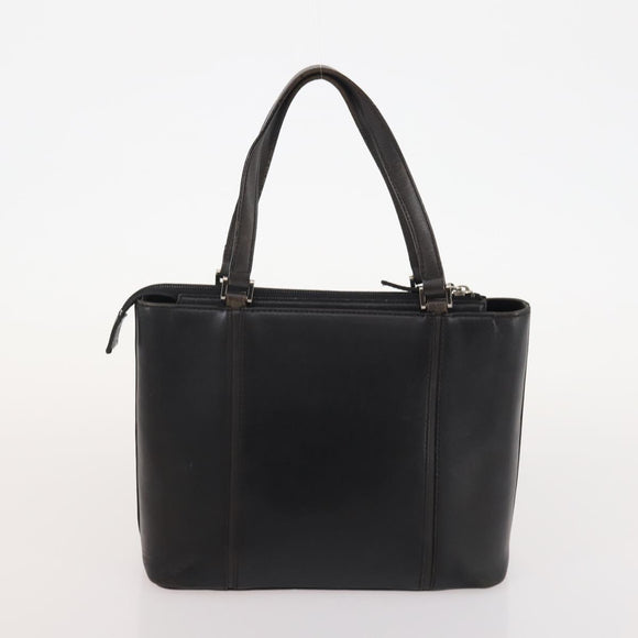 BURBERRY Blue Label Hand Bag Leather Canvas 3 Set Black Brown White Auth am11366