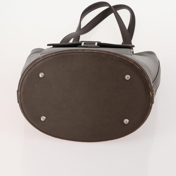 BURBERRY Blue Label Hand Bag Leather Canvas 3 Set Black Brown White Auth am11366