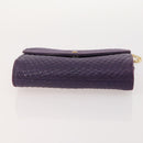 BALLY Chain Shoulder Bag Leather 2 Set Purple White Auth am11367-15