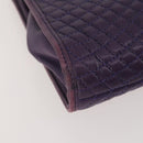 BALLY Chain Shoulder Bag Leather 2 Set Purple White Auth am11367-16