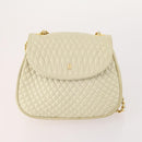 BALLY Chain Shoulder Bag Leather 2 Set Purple White Auth am11367-2