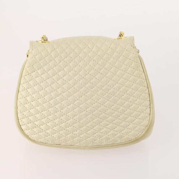 BALLY Chain Shoulder Bag Leather 2 Set Purple White Auth am11367
