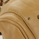 Chloe Paddington Hand Bag Leather Beige Gold Silver Auth am11368SAV-10
