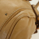 Chloe Paddington Hand Bag Leather Beige Gold Silver Auth am11368SAV-13