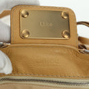 Chloe Paddington Hand Bag Leather Beige Gold Silver Auth am11368SAV-17