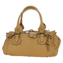 Chloe Paddington Hand Bag Leather Beige Gold Silver Auth am11368SAV-2