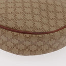 CELINE Macadam Canvas Shoulder Bag PVC Beige Gold Auth am11376A-11