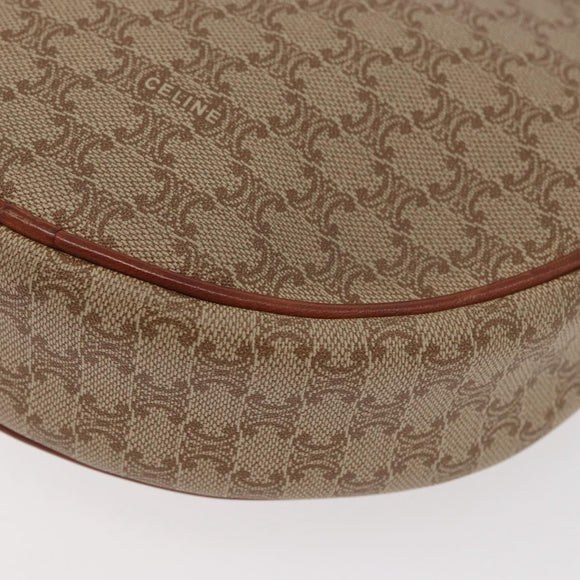 CELINE Macadam Canvas Shoulder Bag PVC Beige Gold Auth am11376A