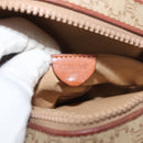 CELINE Macadam Canvas Shoulder Bag PVC Beige Gold Auth am11376A-16