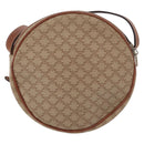 CELINE Macadam Canvas Shoulder Bag PVC Beige Gold Auth am11376A-3