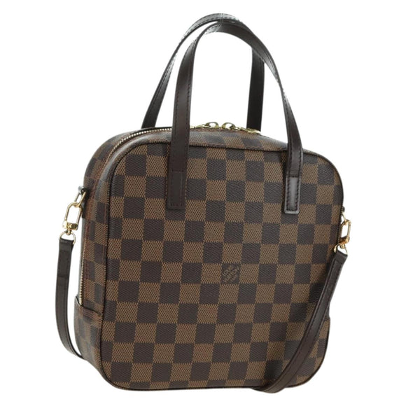LOUIS VUITTON Damier Ebene Spontini Hand Bag SPO 2way M47500 LV Auth am11377SAV