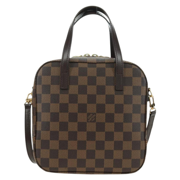 LOUIS VUITTON Damier Ebene Spontini Hand Bag SPO 2way M47500 LV Auth am11377SAV