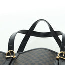 CELINE Macadam Canvas Tote Bag PVC Leather Black Gold Auth am11378V-8