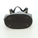 CELINE Macadam Canvas Tote Bag PVC Leather Black Gold Auth am11378V-9