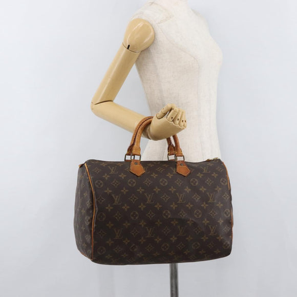 LOUIS VUITTON Monogram Speedy 35 Hand Bag M41524 LV Auth am11384